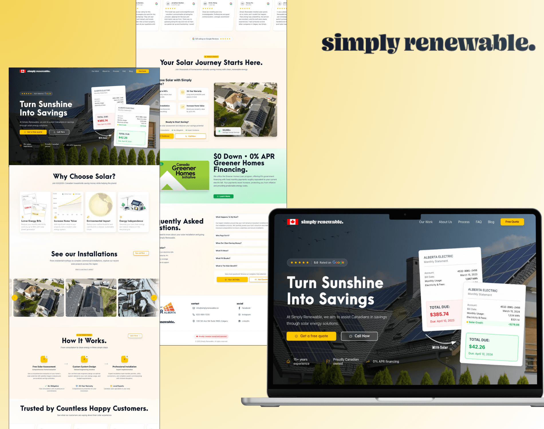 Simply Renewable Website Design